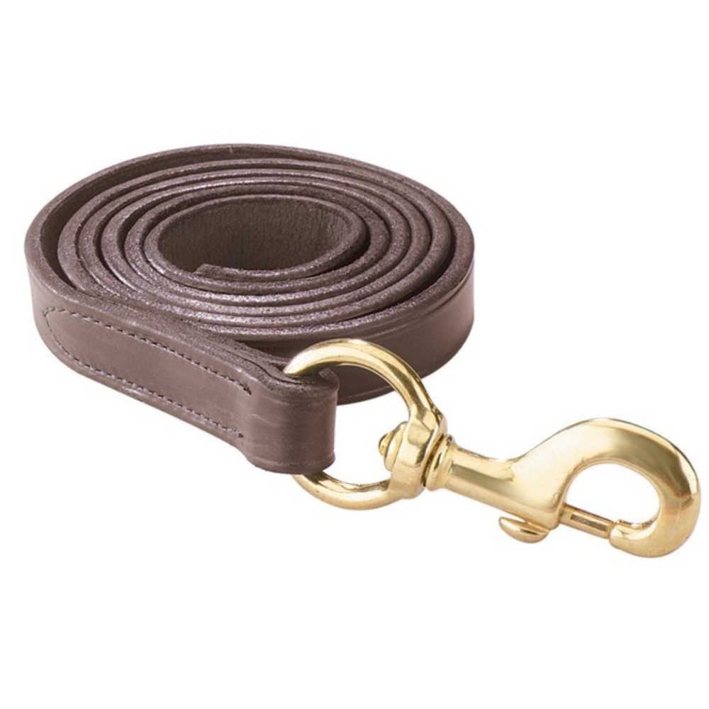 PERRI’S HAVANA LEATHER LEAD W / SNAP HORSE